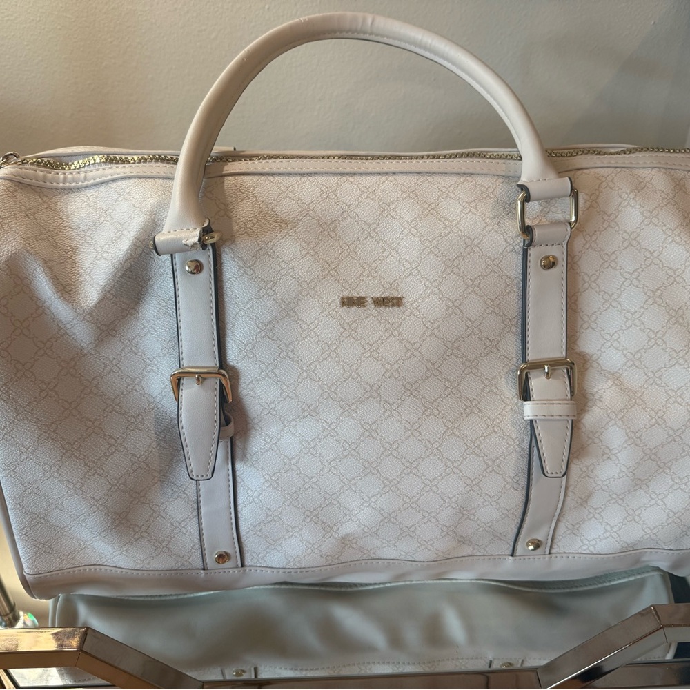 Nine West White Travel Bag